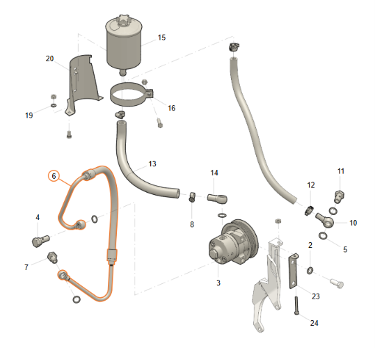Stuurbekrachtigingsslang Hunter - OEM 3151-48-3408150 - - UAZ spare parts