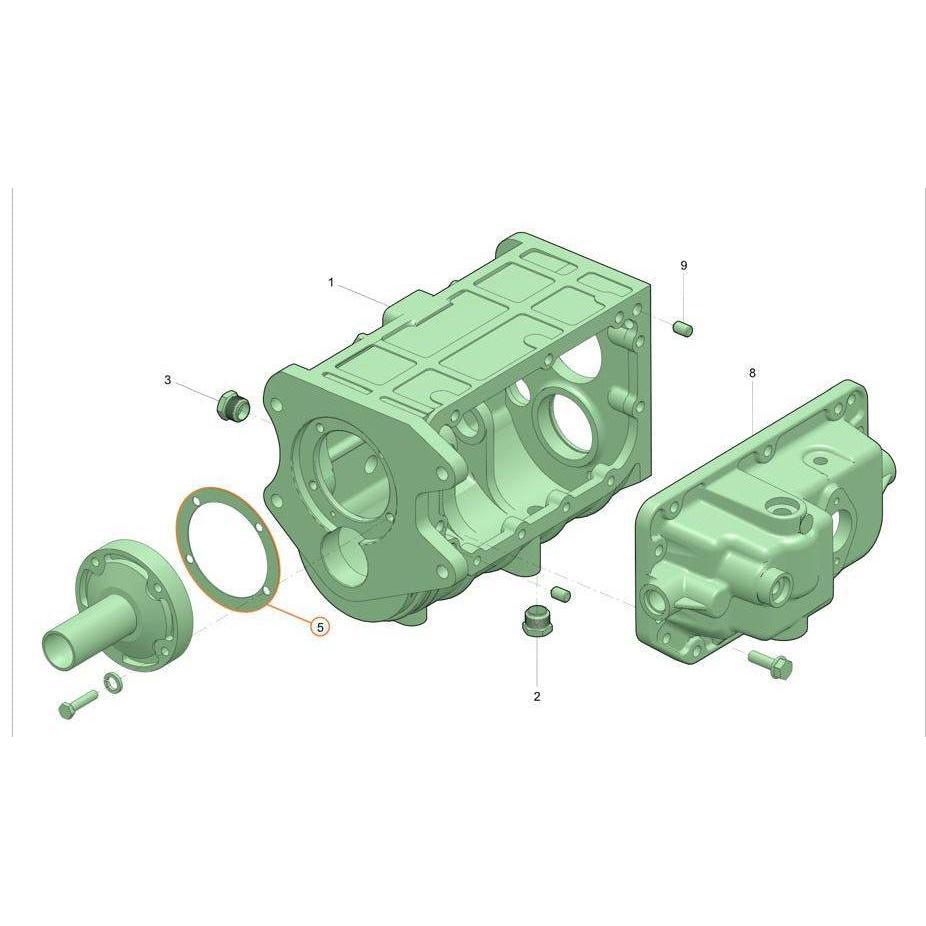 Input Shaft Cover Gasket 5-Spd - Bukhanka Modern & Hunter/469 - OEM 255-1701042 - - UAZ spare parts
