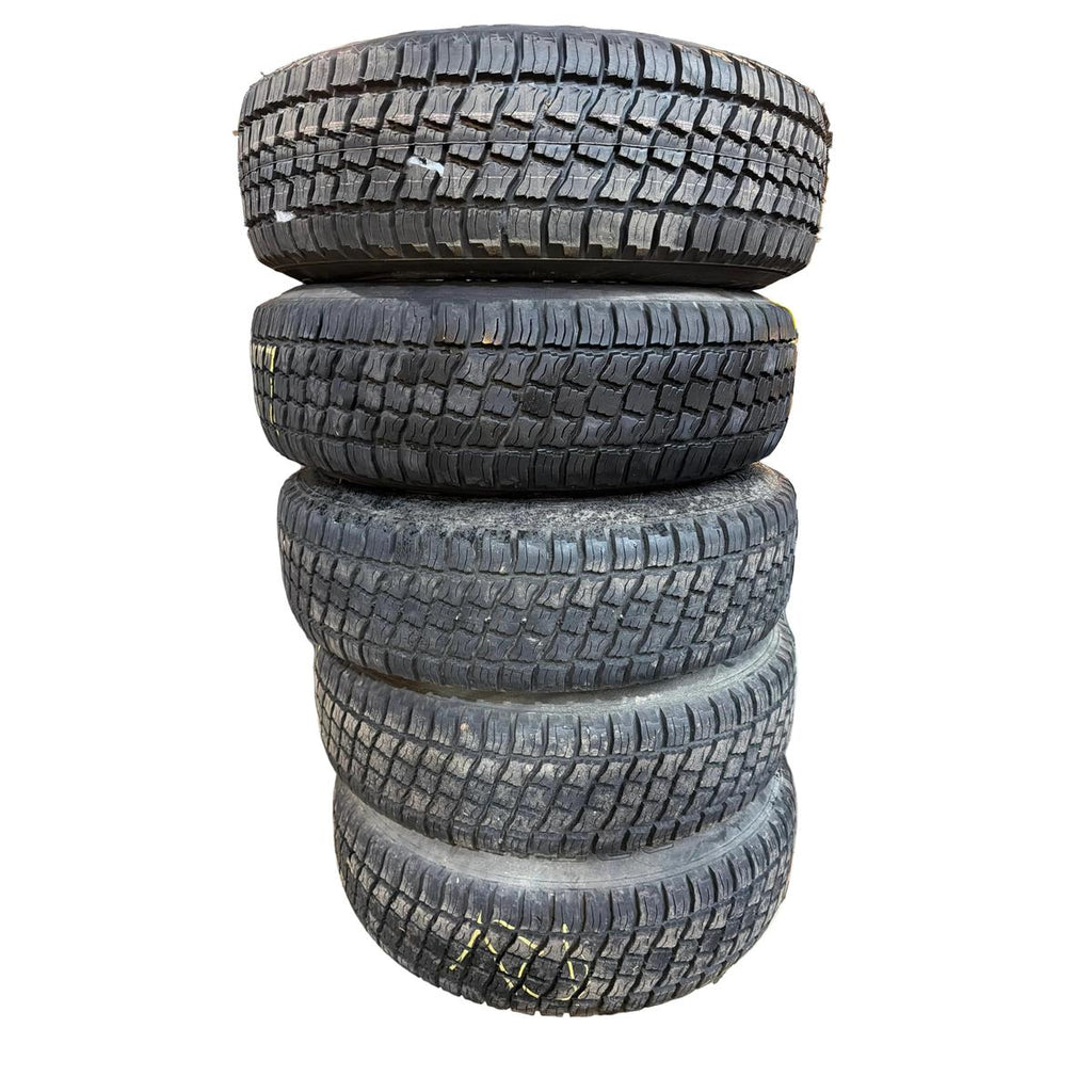 Wheel & Tire Set 16in White 225/75R16 (5x) – Hunter & 469; Bukhanka – USED - - UAZ spare parts