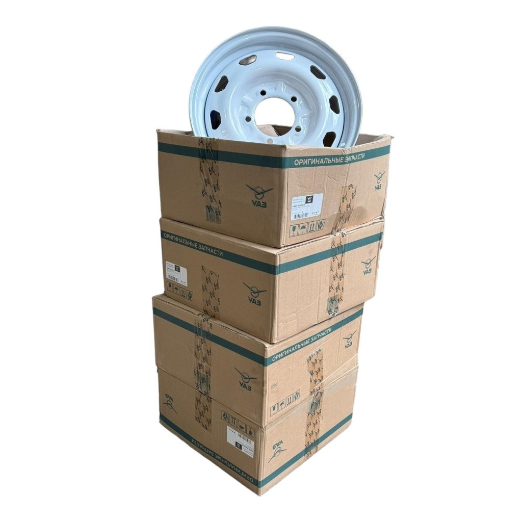 White RIM 16 Inch Set – Bukhanka Classic & Modern (2.4L, 2.9L, 2.7L) – OEM 316220-3101015-07-wit - Axles, cardan & suspension - UAZ spare parts