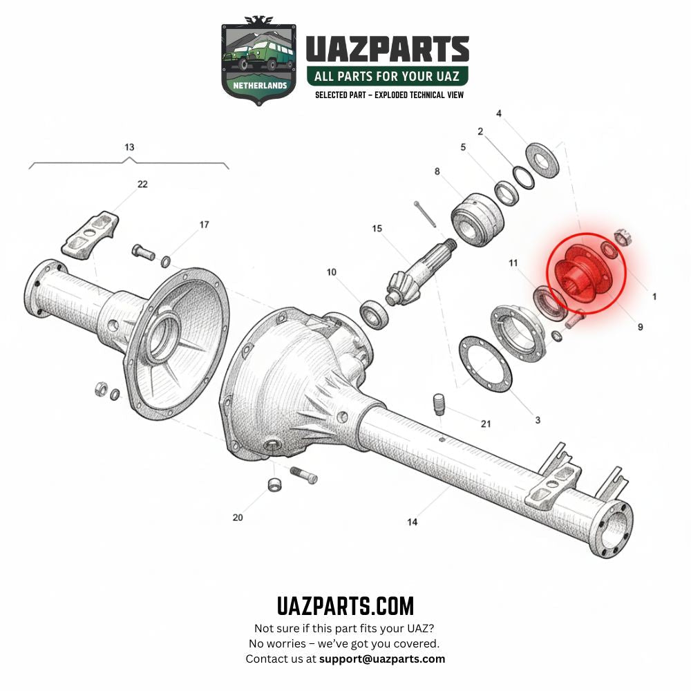 Cardan Shaft Flange Timken Axles – Bukhanka (Classic & Modern) & Hunter & 469 – OEM 69 - 2402100 /220600240210000 – UAZPARTS.COM UAZ PART – OEM 69 - 2402100 / 220600240210000