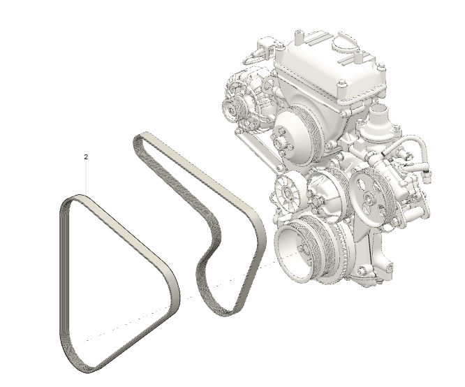 Drive Belt 1195 – Bukhanka Modern (2.7L) – OEM 316300-1308020-1195 - Engine - UAZ spare parts