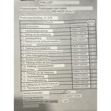 Load image into Gallery viewer, Engine Gasket Set – UAZ Bukhanka Modern (2.7L) – OEM ZMZ - 40525 Euro 3 – UAZPARTS.COM UAZ onderdeel – OEM ZMZ - 40525 Euro3