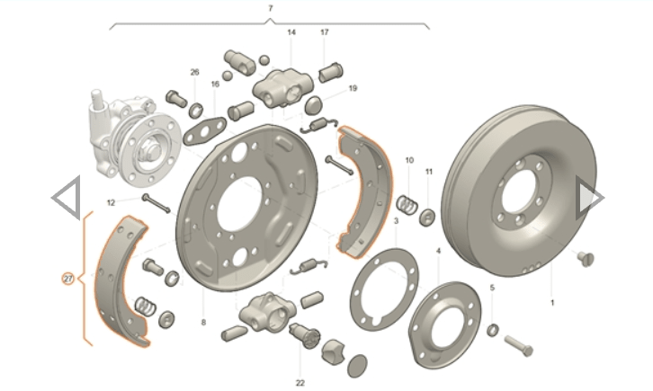 Handbrake Shoe (set of 2) – Bukhanka (Classic & Modern) and Hunter/469 (Classic and Modern) – OEM 006900350701400 – UAZPARTS.COM UAZ PART – OEM 006900350701400