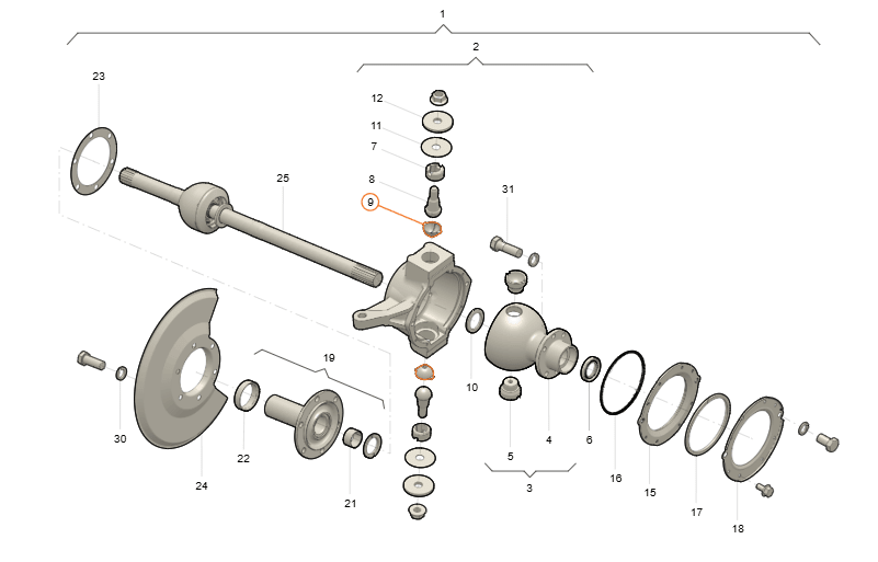 Kingpin Cup Bronze - Bukhanka (Classic & Modern), Hunter & 469 - OEM 316000230402310 - Axles, cardan & suspension - UAZ spare parts