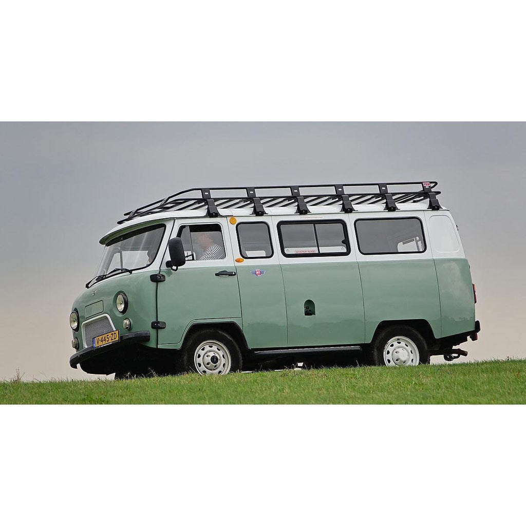RIF Roof Rack with Ladder (3.3 m) – Bukhanka (Classic 2.4L & 2.9L, Modern 2.7L) – OEM RIF452 - dak1 - 3300 – RIF UAZ onderdeel – OEM RIF452 - dak1 - 3300