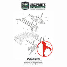 Lataa kuva Galleria-katseluun, Shift Fork Transfer Case – Bukhanka (Classic 2.4L &amp; 2.9L, Modern 2.7L), Hunter &amp; 469 – OEM 390900180302001 / 390900180302800 – UAZPARTS.COM UAZ PART – OEM 390900180302001 / 390900180302800